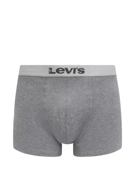 Kožený pletený pásek Levi's s přezkou modrý