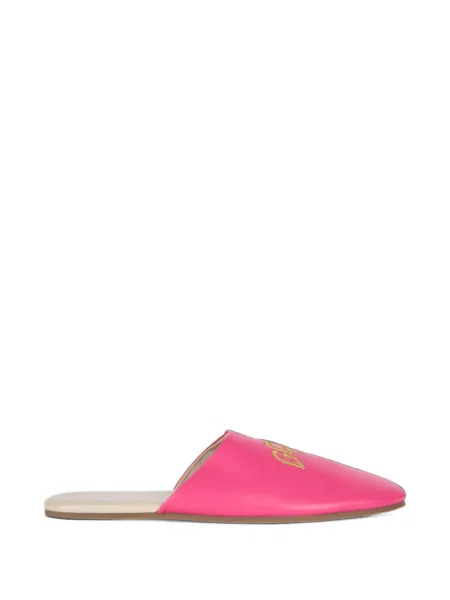 Papuci tip mules Gcds cu broderie roz
