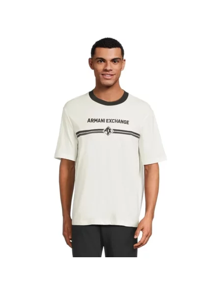 Koszulka Armani Exchange z logo biała