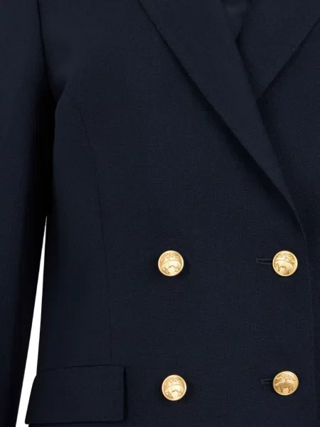 Vlněné dvouřadé sako Brooks Brothers modré