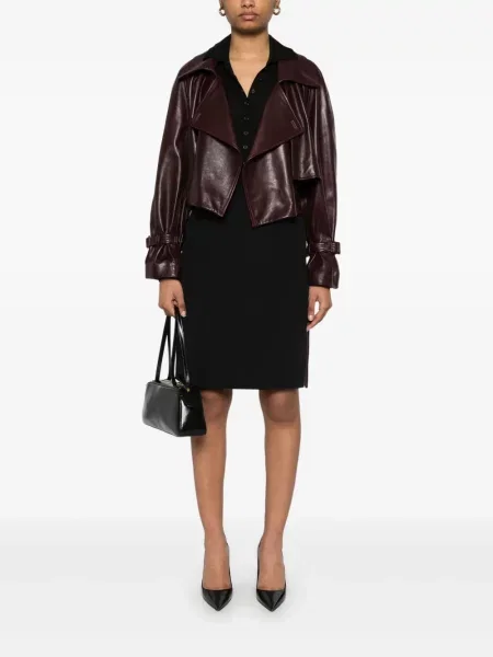 Hedvábné sukně Ferragamo Pre-owned černé