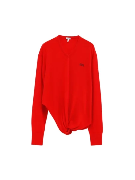 Sweter Loewe wełniany czerwony