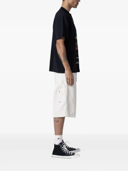 Pantaloni scurți Honor The Gift din țesătură twill negru