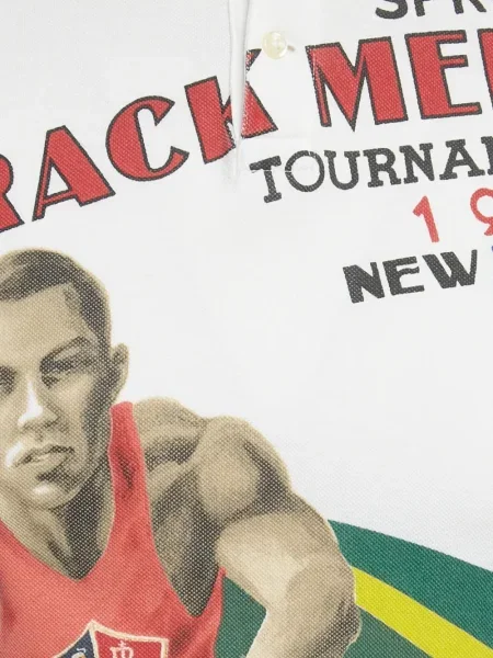 Květinové klasické polotričko Polo Ralph Lauren na jedno rameno bílé