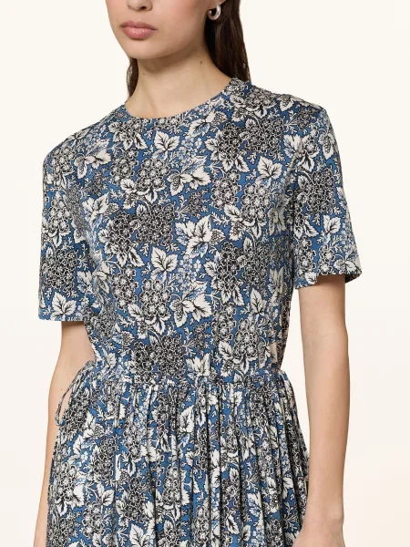 Weekend Max Mara Jerseyové Šaty Fascino modrá černá bílá