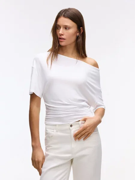 Bershka Tricou alb