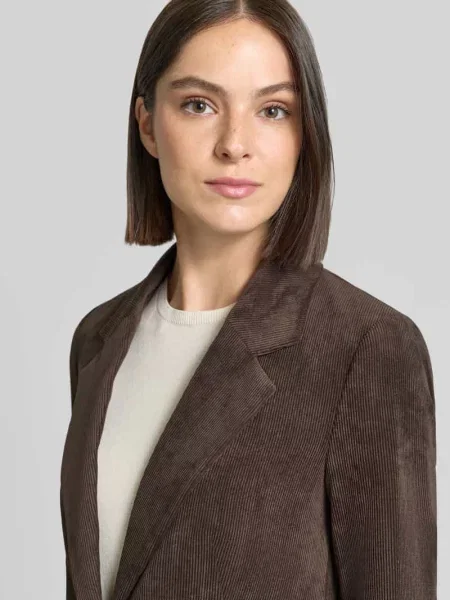 Marynarka w stylu krój regular fit o wyglądzie sztruksu Comma brązowa