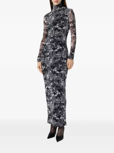 Rochie maxi Blumarine cu imagine negru