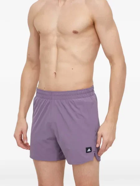 Csíkos tornaterem rövidnadrág Adidas nyomtatás kék