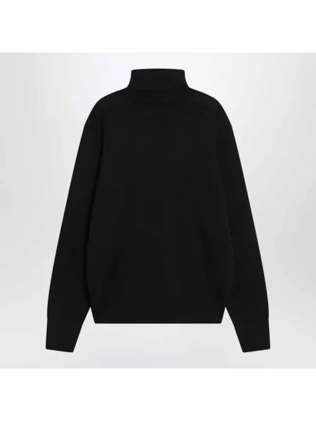 Sweter Ami Paris wełniany czarny