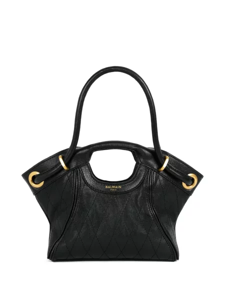 Geantă shopper Balmain din piele negru