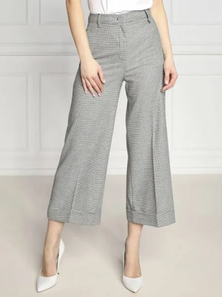 Liu Jo Pantaloni | Palazzo cu adaos de lână negru