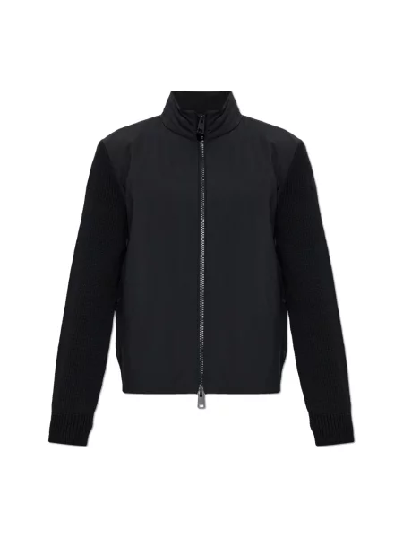 Bluza rozpinana Moncler wełniana czarna