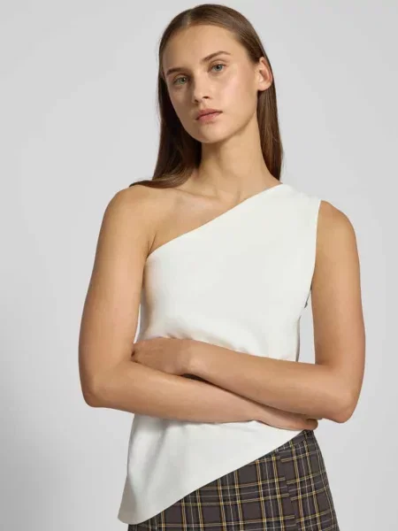 Top Gina Tricot na jednym ramieniu biały