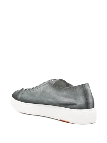 Sneakerși Santoni cu șireturi din dantelă gri
