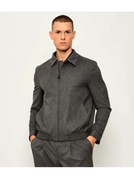 HUGO Geacă | Modern fit cu adaos de lână gri