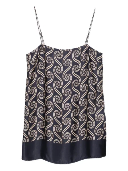 Top Faithfull The Brand z nadrukiem niebieski