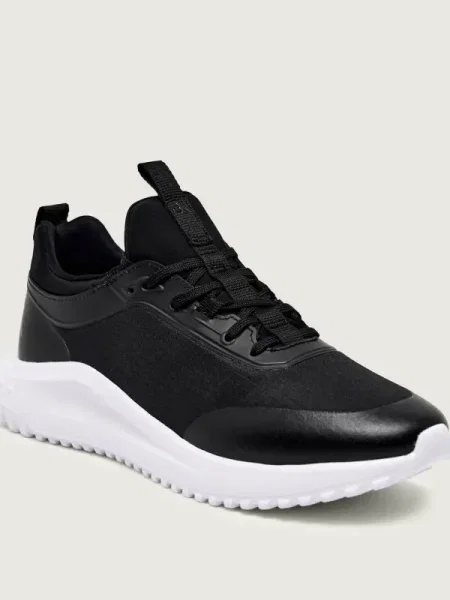 Calvin Klein Sportcipők Eva Runner Laceup Sock Mat Mix fekete