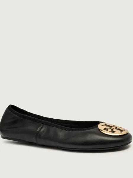 TORY BURCH De piele balerini MINNIE TRAVEL BALLET negru