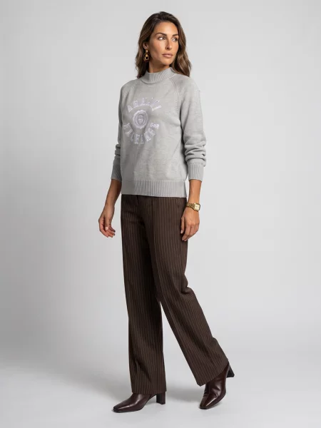ARMANI EXCHANGE Sveter kamenná / biela béžová