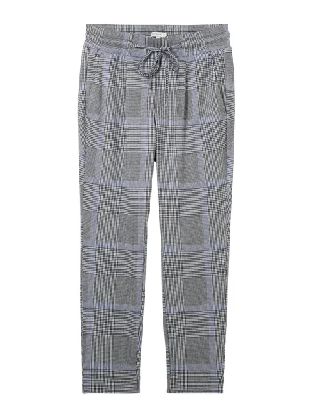 TOM TAILOR Pantaloni albastru noapte / albastru deschis alb