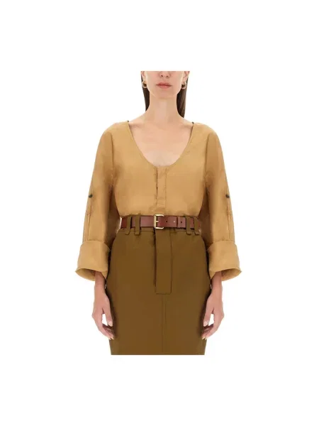 Bluzka Saint Laurent beżowa