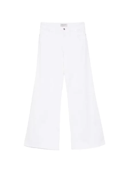 Jeansy dzwony Ermanno Firenze z 5 kieszeniami dzwony białe