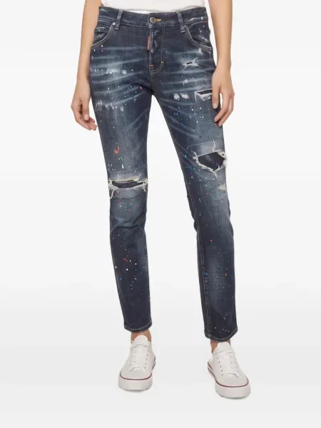 Jeansy dziecięce Dsquared2 niebieskie