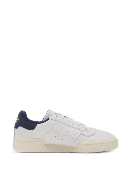 Pantaloni Adidas alergare cu broderie alb