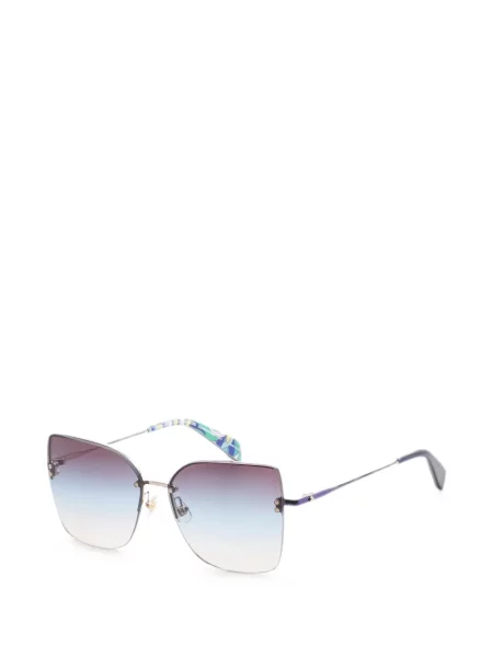 Ochelari de soare Kate Spade cu imprimeu geometric albastru
