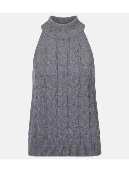 Top Lisa Yang din cașmir gri