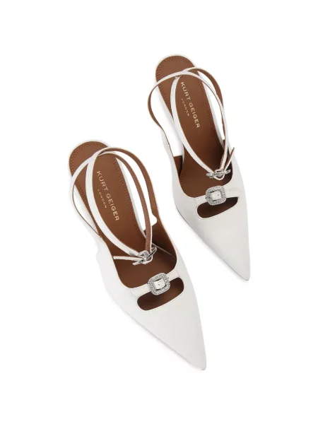 Pantofi cu toc Kurt Geiger London alb
