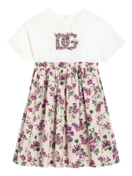 Dětské šaty Dolce & Gabbana bílé