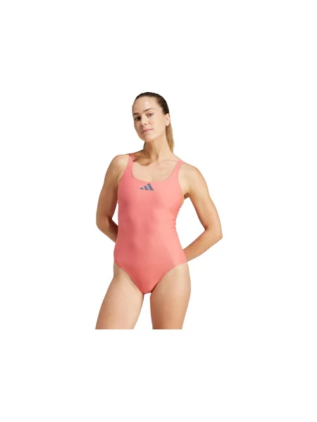 Costum de baie Adidas cu autograf roz