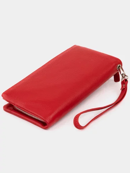 Кожаный кошелек St Leather Accessories красный