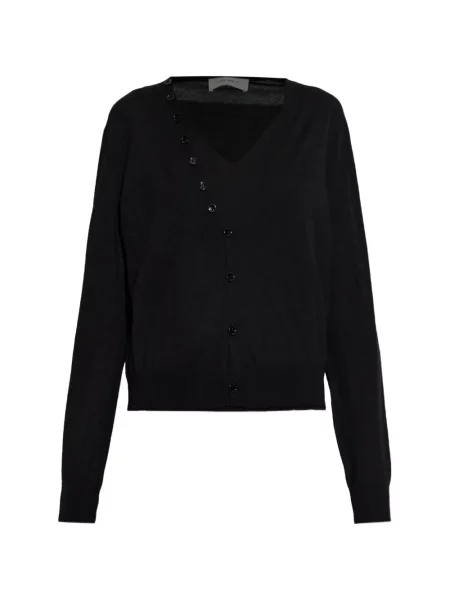 Cardigan Lisa Yang asimetric negru