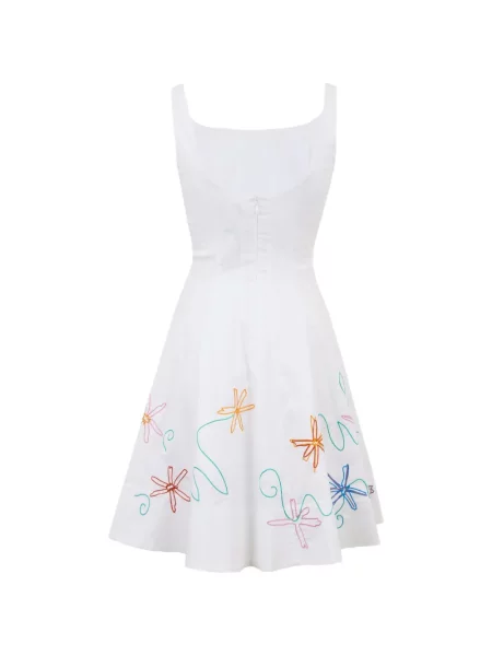 Rochie mini Staud cu broderie alb