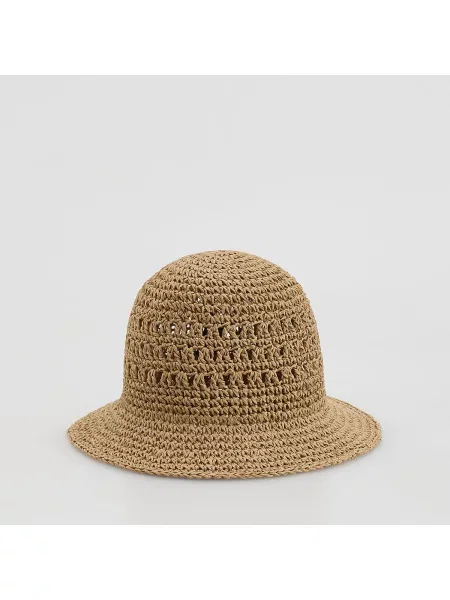 Reserved Slaměný klobouk bucket pšeničná