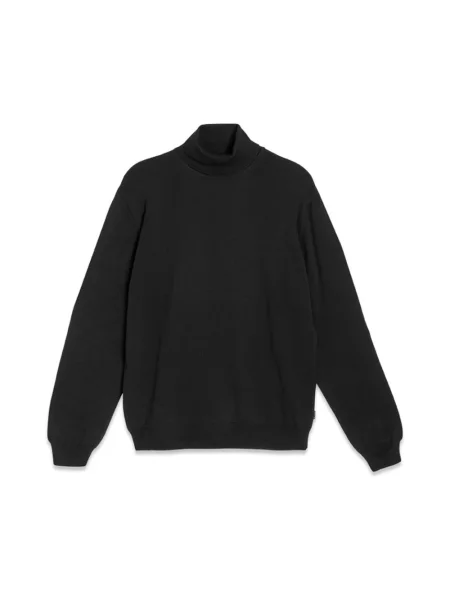 Sweter z golfem Sand wełniany do golfa czarny