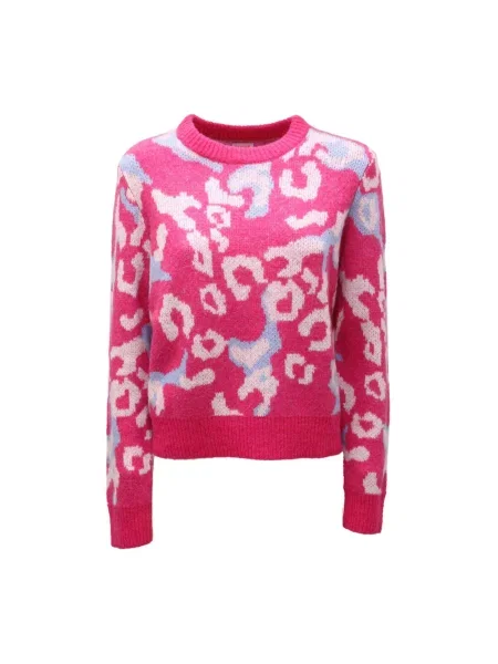Sweter Sun68 wełniany różowy