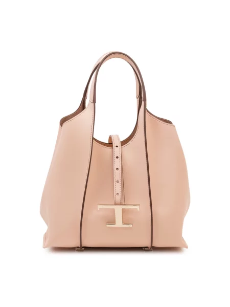 Shopperka Tod's skórzana różowa