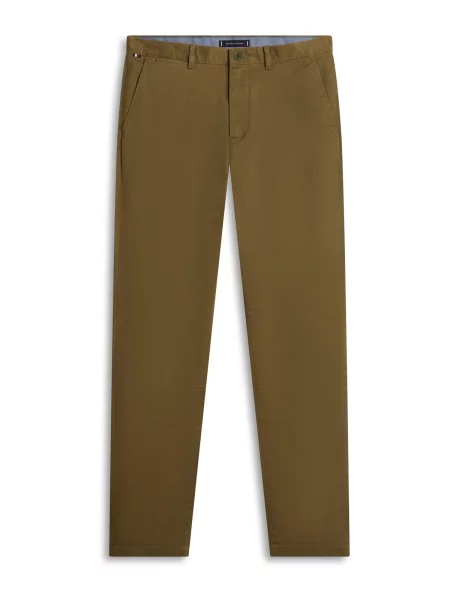 TOMMY HILFIGER Chino kalhoty DENTON ESSENTIAL olivová