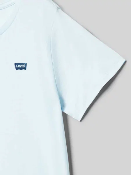 Męski t-shirt o kroju regular fit z wyhaftowanym logo model BATWING' Levi's błękitna