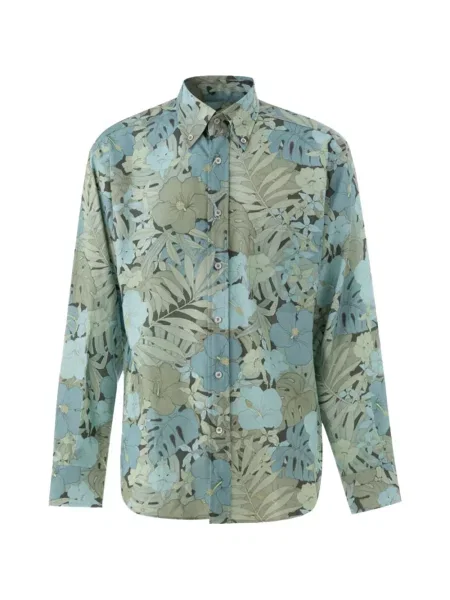 Cămașă Tom Ford cu model floral cu imagine albastru