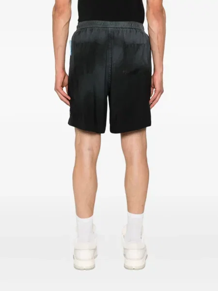 Pantaloni scurți Amiri cu broderie de mătase negru