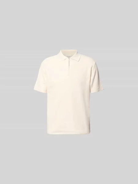 Koszulka polo o kroju regular fit z bawełny Closed biała