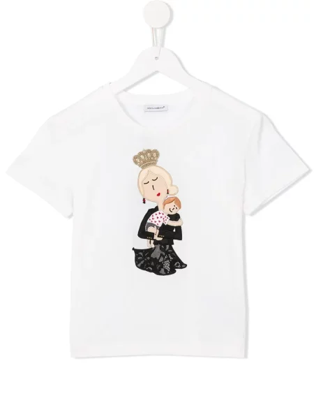 Tricou copii Dolce & Gabbana alb