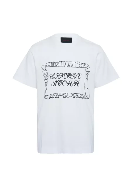 Tričko Simone Rocha s autogramem bílé