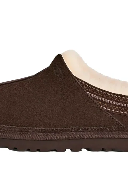 Papuci de casă Ugg din piele de căprioară maro