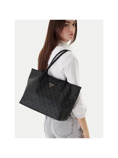 Guess Дамска чанта Victtoria Сив черно